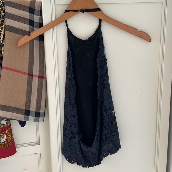 Zara Navy Blue Halter Top Blouse - Picture 6 of 9